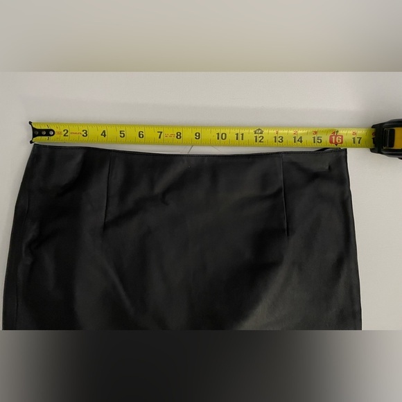 Anine Bing Black Leather Mini Skirt Biker Punk Rock Goth Sexy Large Party - Picture 7 of 8